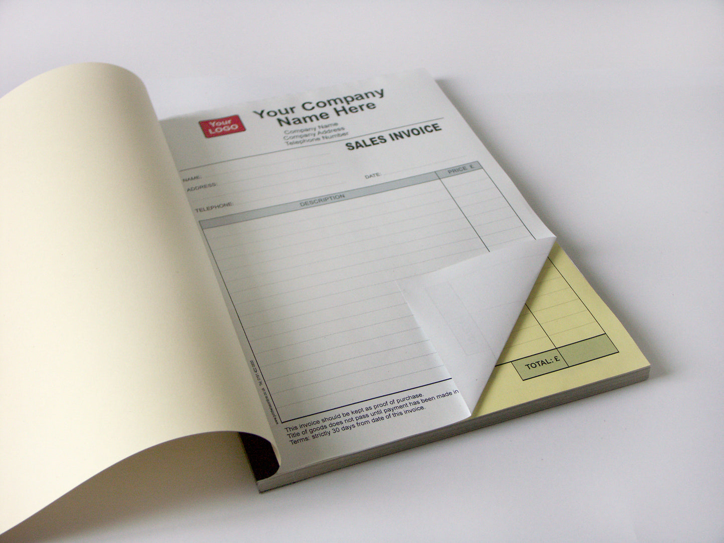 Duplicate NCR Books - Single Sided