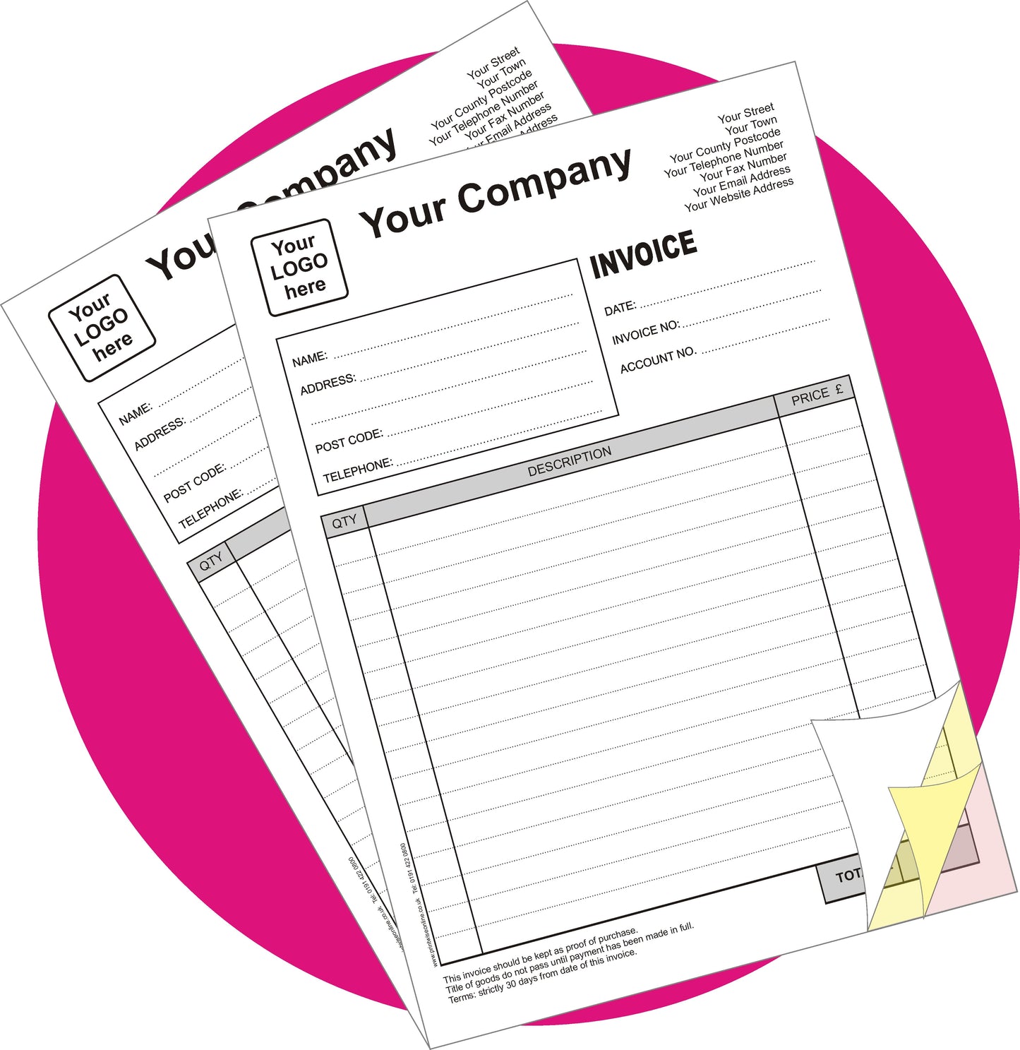 Triplicate Sets - Single Sided