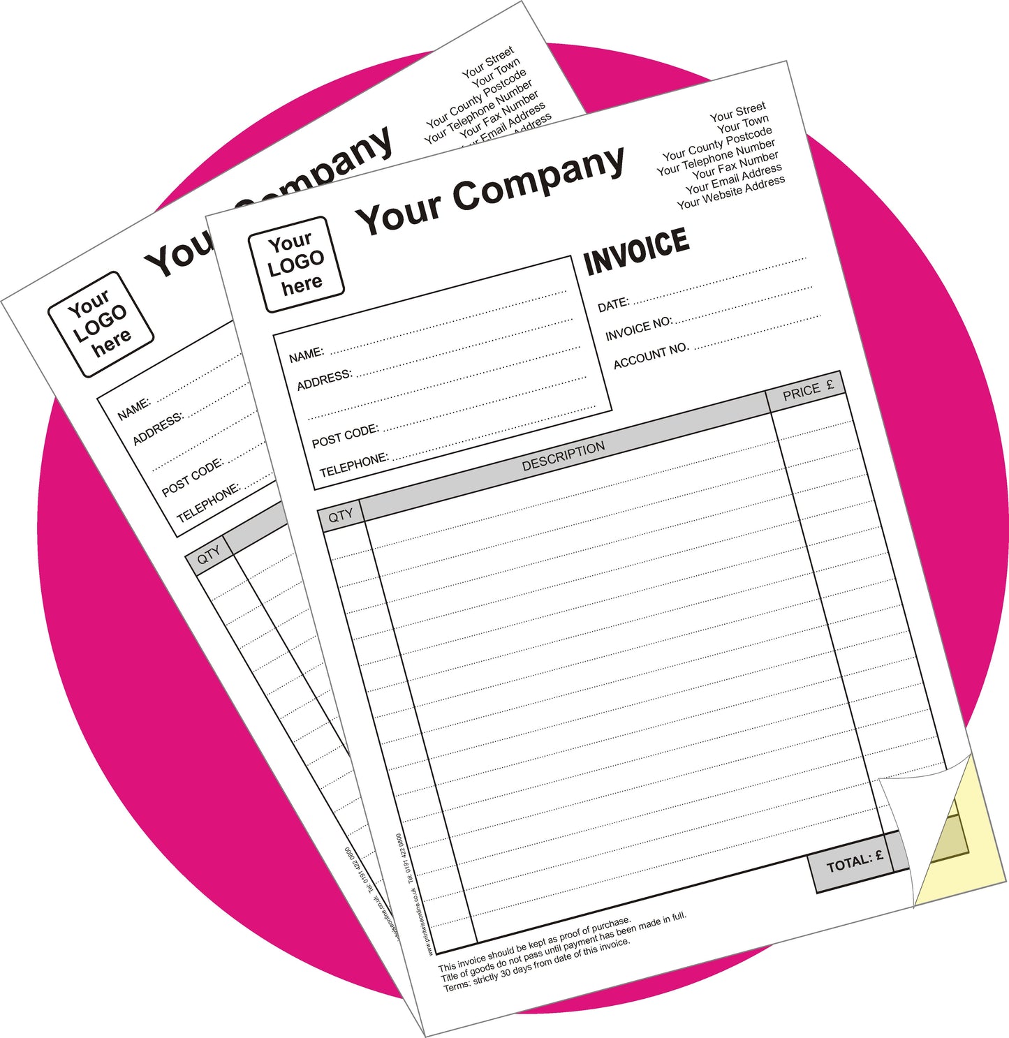 Duplicate NCR Sets - Double Sided