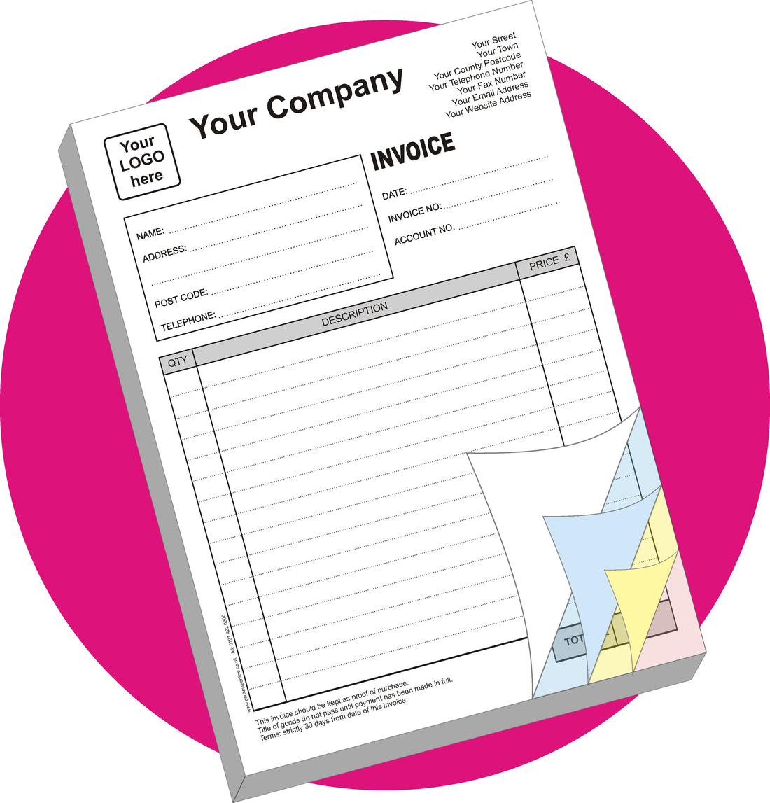 Quadruplicate Pads - Single Sided – Printwise Online